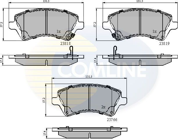 Тормозные колодки Comline Comline. Артикул CBP31154