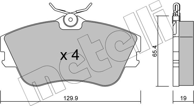 Тормозные колодки Metelli. Артикул 22-0164-0