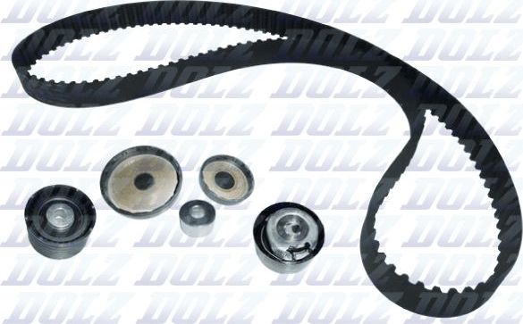 Ремень ГРМ с роликами (комплект) Dolz для Renault Megane IV 2010-2015. Артикул SKD117