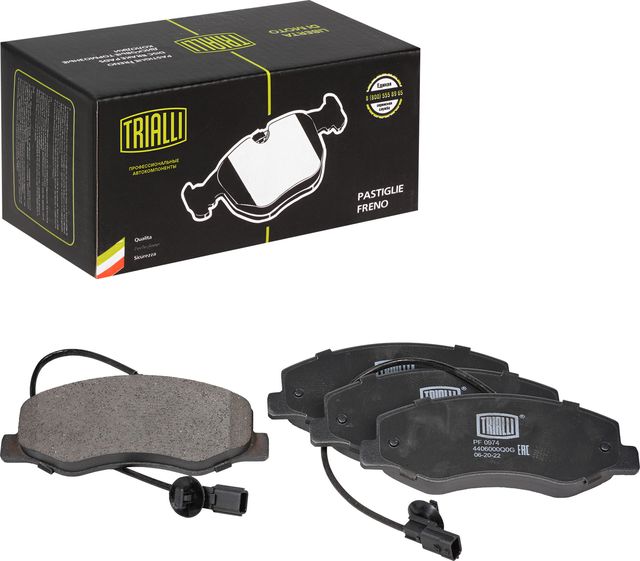 Тормозные колодки Trialli (Low-Metallic). Артикул PF 0974