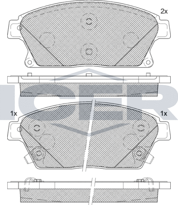 Тормозные колодки Icer. Артикул 181939-202