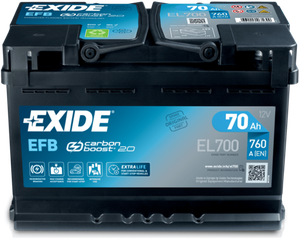 Аккумулятор Exide EFB для Rover Streetwise 2003-2005. Артикул EL700