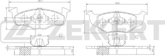 Тормозные колодки Zekkert. Артикул BS-1571