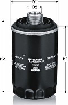 Масляный фильтр  Tecneco Filters. Артикул OL719/45