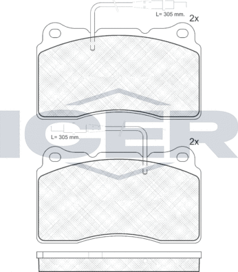 Тормозные колодки Icer. Артикул 181424