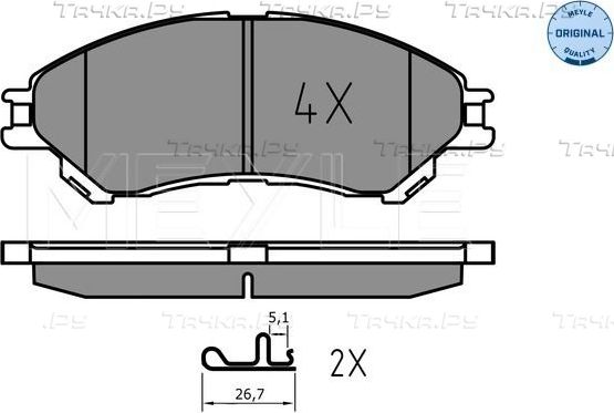 Тормозные колодки Meyle Original передние для Suzuki SX4 II (S-Cross) 2013-2026. Артикул 025 259 7916