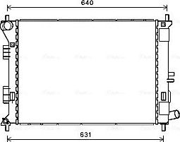 Радиатор охлаждения двигателя AVA. Артикул HY2420