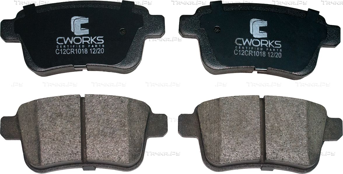 Тормозные колодки Cworks задние для Renault Kangoo II 2008-2026. Артикул C12CR1018