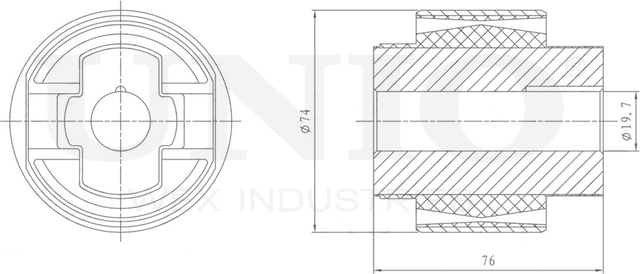 Сайлентблок рычага подвески (Unio). Артикул RMP-20388