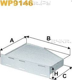 Салонный фильтр WIX Filters для Audi TT II (8J) 2006-2014. Артикул WP9146