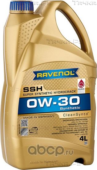 Масло моторное 4л 0W-30 SSH (синтетика) (Ravenol). Артикул 1111138004