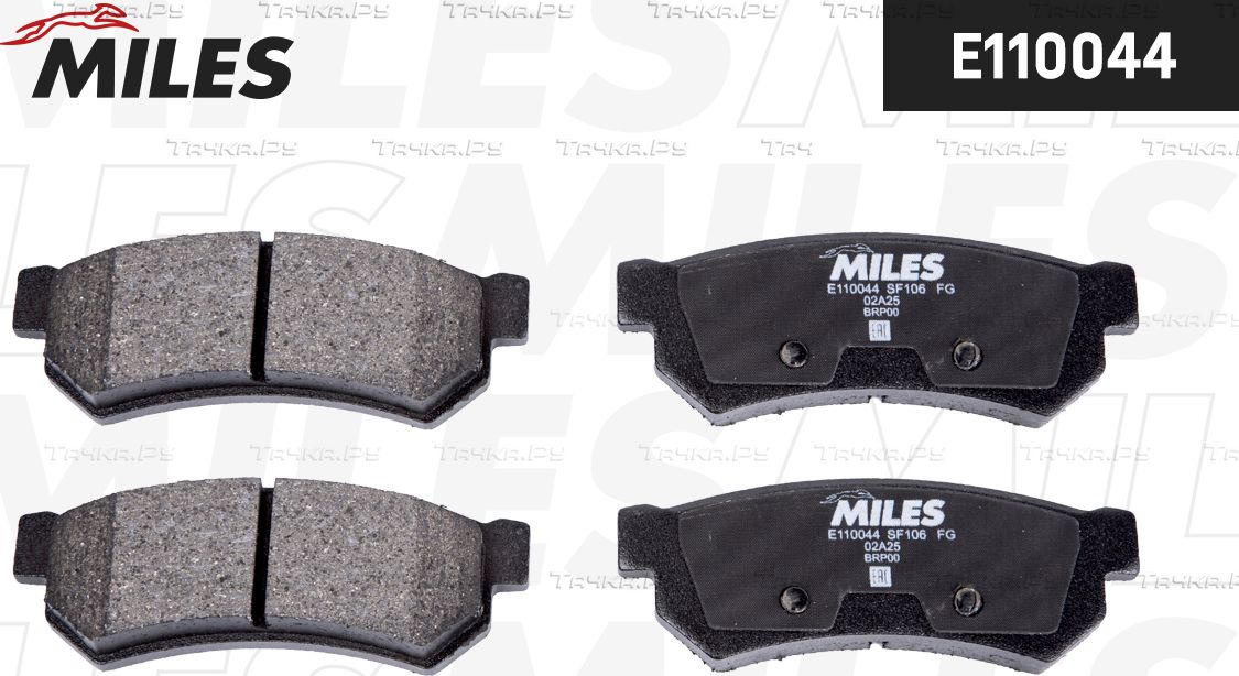 Тормозные колодки Miles (Semi-Metallic) задние для Daewoo Lacetti 2004-2010. Артикул E110044