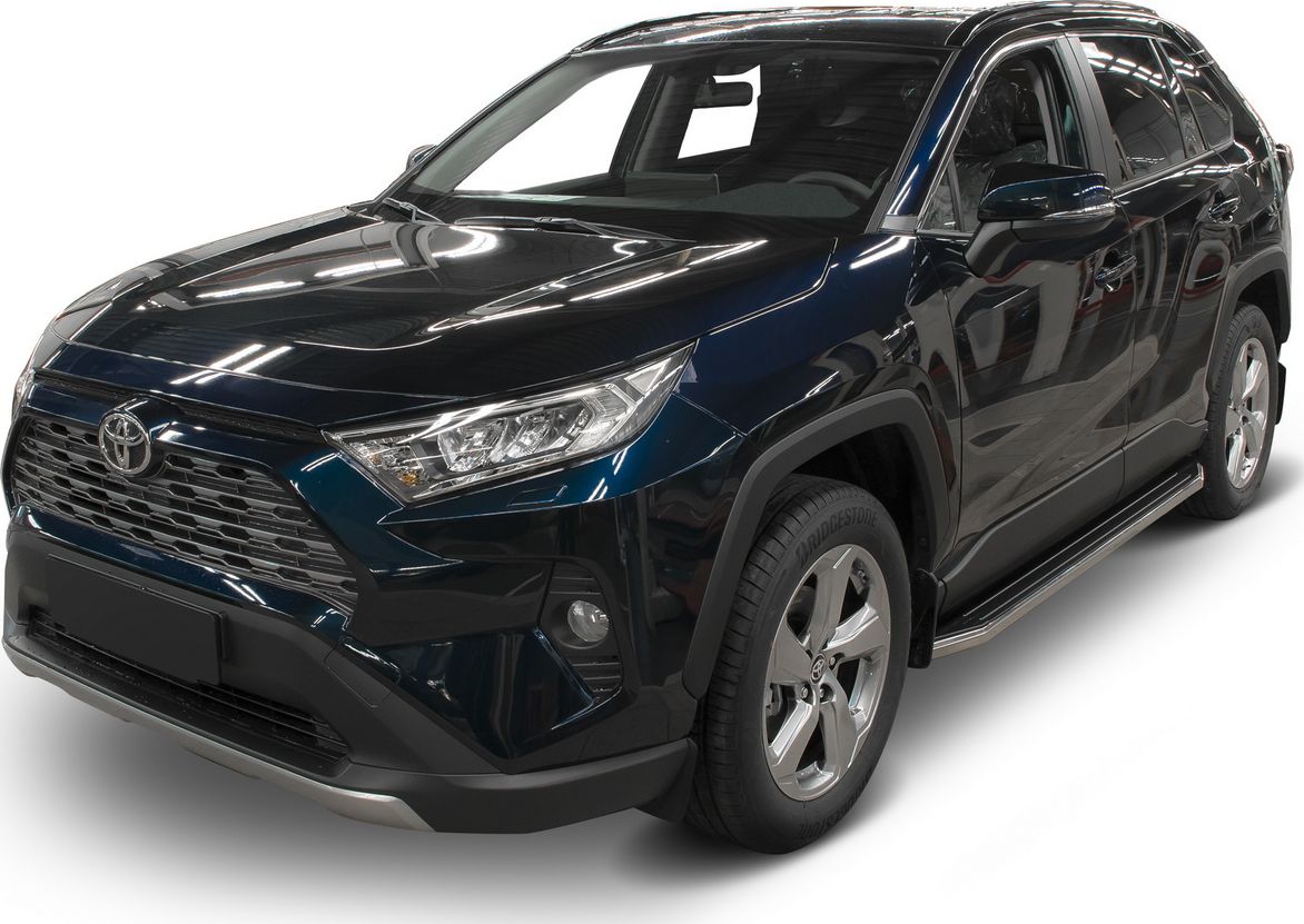 Пороги алюминиевые Rival Premium для Toyota Rav4 XA50 2019-2026. Артикул A180ALP.5710.1