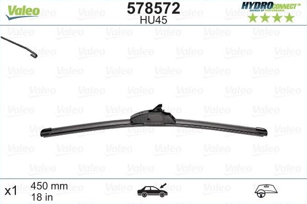 Щетка стеклоочистителя (дворник) Valeo HYDROCONNECT UPGRADE. Артикул 578572