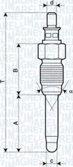 Свеча накаливания (накала) Magneti Marelli для Renault Megane I 1996-2003. Артикул 062900059304