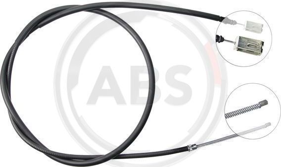 Трос ручника (тросик ручного тормоза) ABS задний правый для Citroen Jumpy I 1995-2006. Артикул K13318