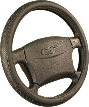 Оплётка на руль CarFashion Monaco (размер M, искусственная кожа, цвет ЧЕРНЫЙ). Артикул 31187