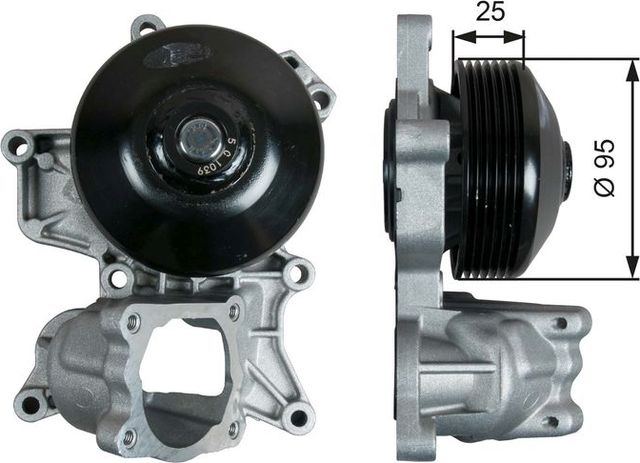 Помпа (водяной насос) Gates для BMW 1 I (E82/E88) 2007-2013. Артикул WP0121