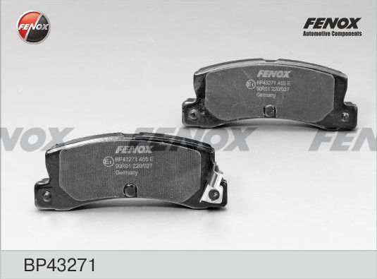 Тормозные колодки Fenox передние для Toyota Carina V (T170) 1987-1992. Артикул BP43271