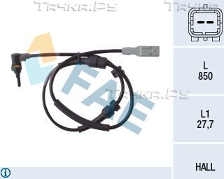 Датчик ABS FAE передний левый для Peugeot 807 I 2002-2014. Артикул 78086
