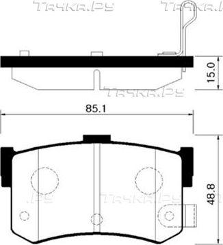 Тормозные колодки HSB задние для Rover 800 1986-1999. Артикул HP0005