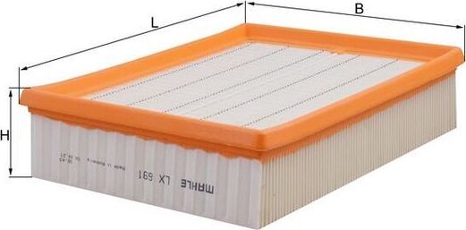 Воздушный фильтр Mahle. Артикул LX 691