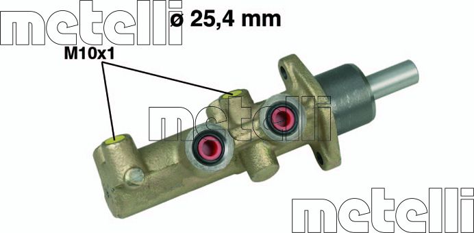 Тормозной цилиндр главный Metelli (Чугун). Артикул 05-0481
