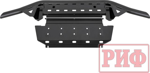 Бампер силовой РИФ передний под площадку для лебёдки RIFPJR-30000 с защитой радиатора для Mitsubishi L200 V 2015-2019. Артикул RIFPJR-10070