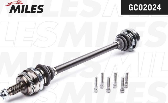 Полуось (привод в сборе, приводной вал) Miles задняя правая для BMW 1 I (E81/E82/E87/E88) 2006-2011. Артикул GC02024