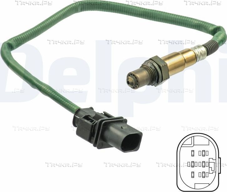 Лямбда-зонд (кислородный датчик) Delphi для Smart Fortwo II (W451) 2007-2015. Артикул ES20552-12B1