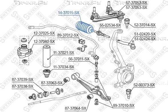 Пыльник рулевой рейки Stellox. Артикул 14-37015-SX