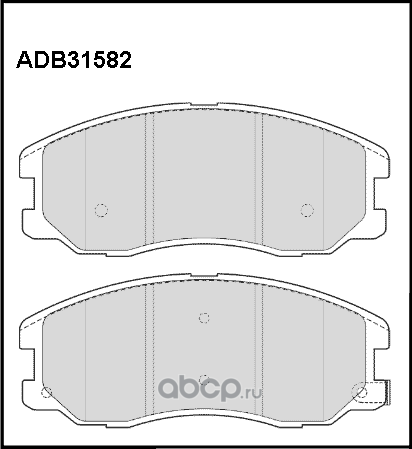 Колодки тормозные CHEVROLET Captiva (06-) OPEL Antara (06-) передние (4шт.) ALLI (Allied Nippon). Артикул ADB31582