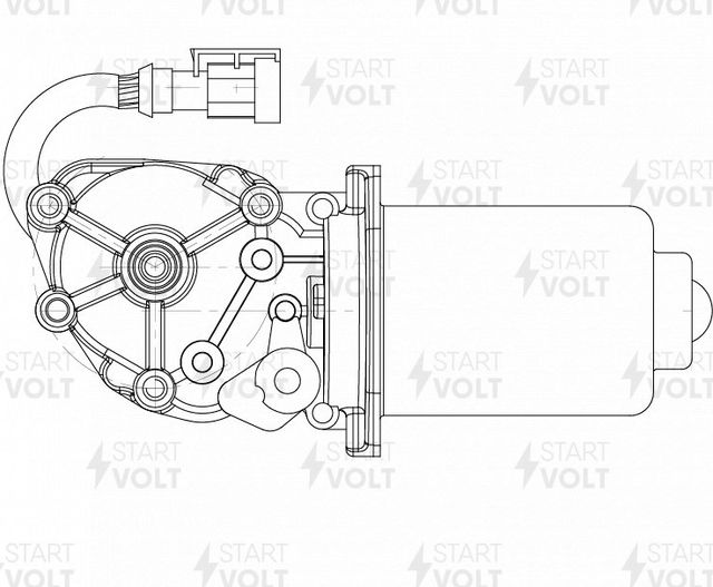 Мотор стеклоочистителя (моторчик дворников) StartVOLT. Артикул VWF 1007