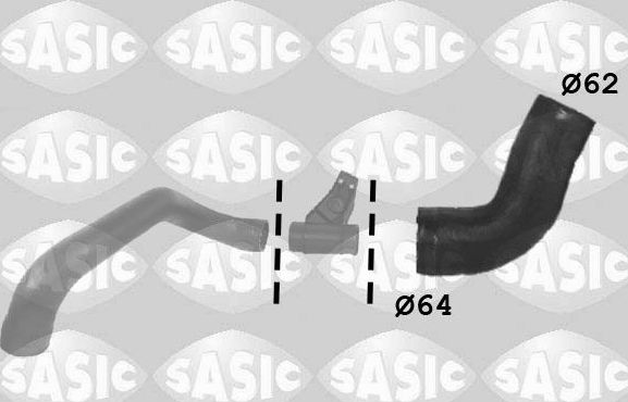 Патрубок интеркулера Sasic для Mercedes-Benz Sprinter 904 2000-2006. Артикул 3336090