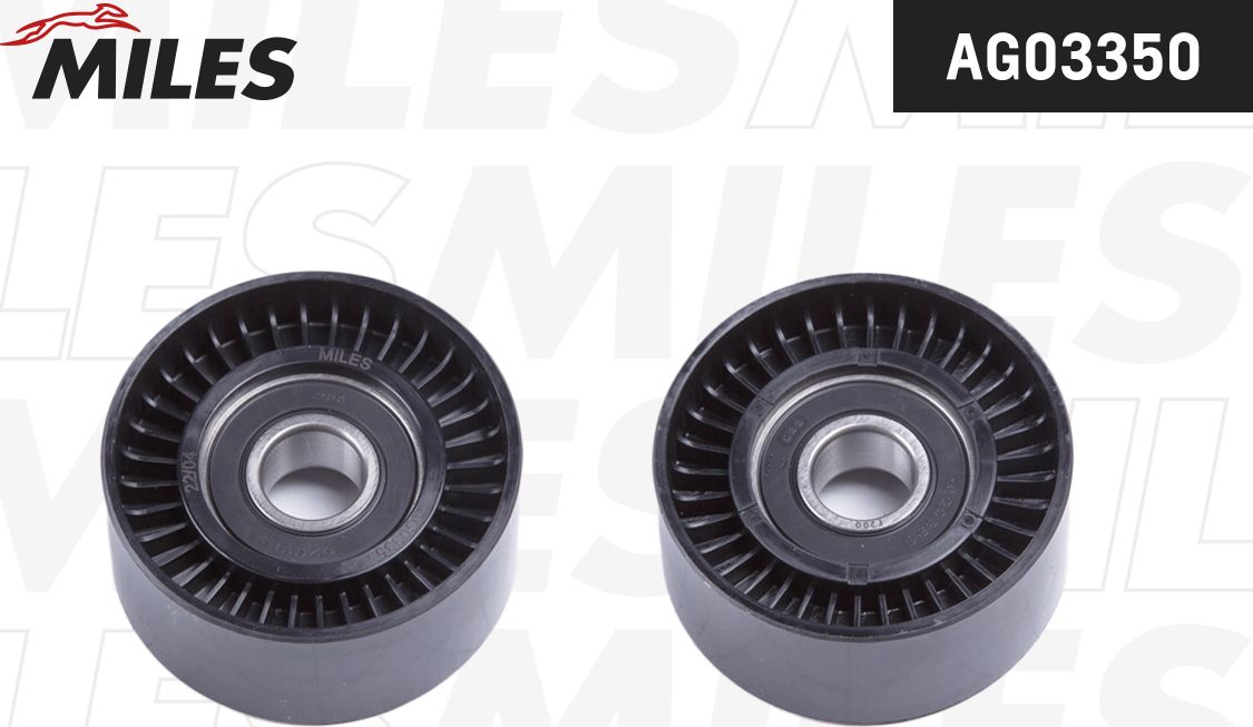 Натяжной ролик (натяжитель) приводного поликлинового ремня Miles. Артикул AG03350
