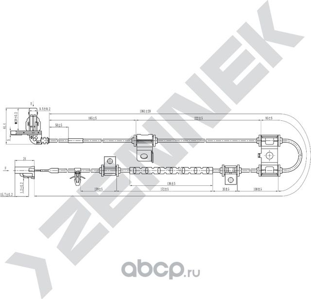 Датчик ABS передний левый KIA SPORTAGE III 10 (Zennek). Артикул DAS0076