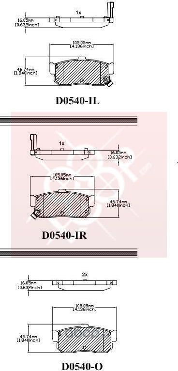 Колодки тормозные дисковые (Frictionmaster). Артикул ELT540