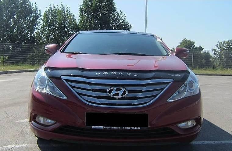 Дефлектор Vip-Tuning для капота длинный Hyundai Sonata VI YF (i45) 2010-2014. Артикул HYD63