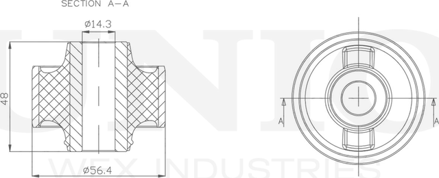 Сайлентблок рычага подвески (Unio). Артикул RMP-20131
