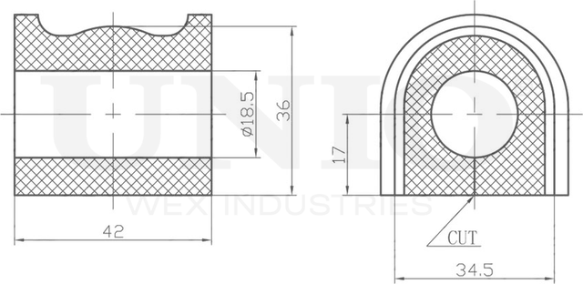 Втулка стабилизатора (Unio). Артикул RMP-10107