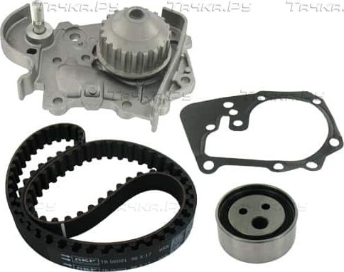 Помпа (водяной насос) с комплектом ремня ГРМ SKF для Renault Kangoo I 1997-2009. Артикул VKMC 06003