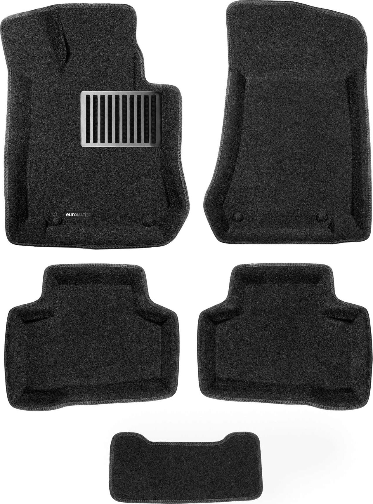 Коврики текстильные Euromat 3D Lux для салона Mercedes-Benz GLC-Класс X253 2016-2026. Артикул EM3D-003518