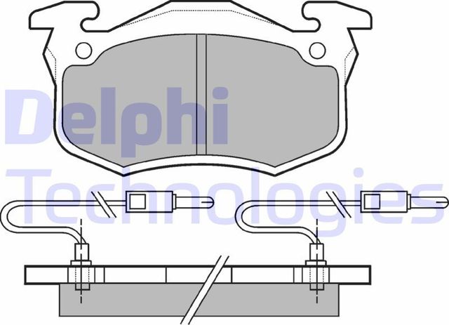 Тормозные колодки Delphi (Low-Metallic). Артикул LP491