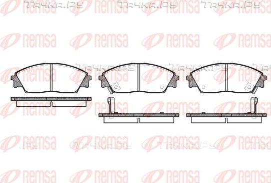 Тормозные колодки Remsa передние для Honda Civic V 1991-1996. Артикул 0229.02