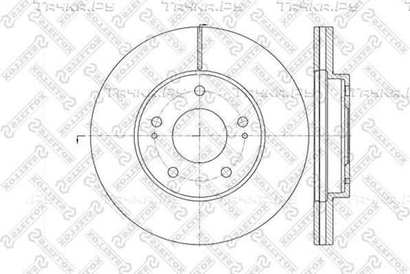 Тормозной диск Stellox передний для Mitsubishi Eclipse I 1991-1995. Артикул 6020-3034V-SX
