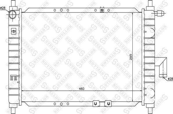Радиатор охлаждения двигателя Stellox. Артикул 10-25330-SX