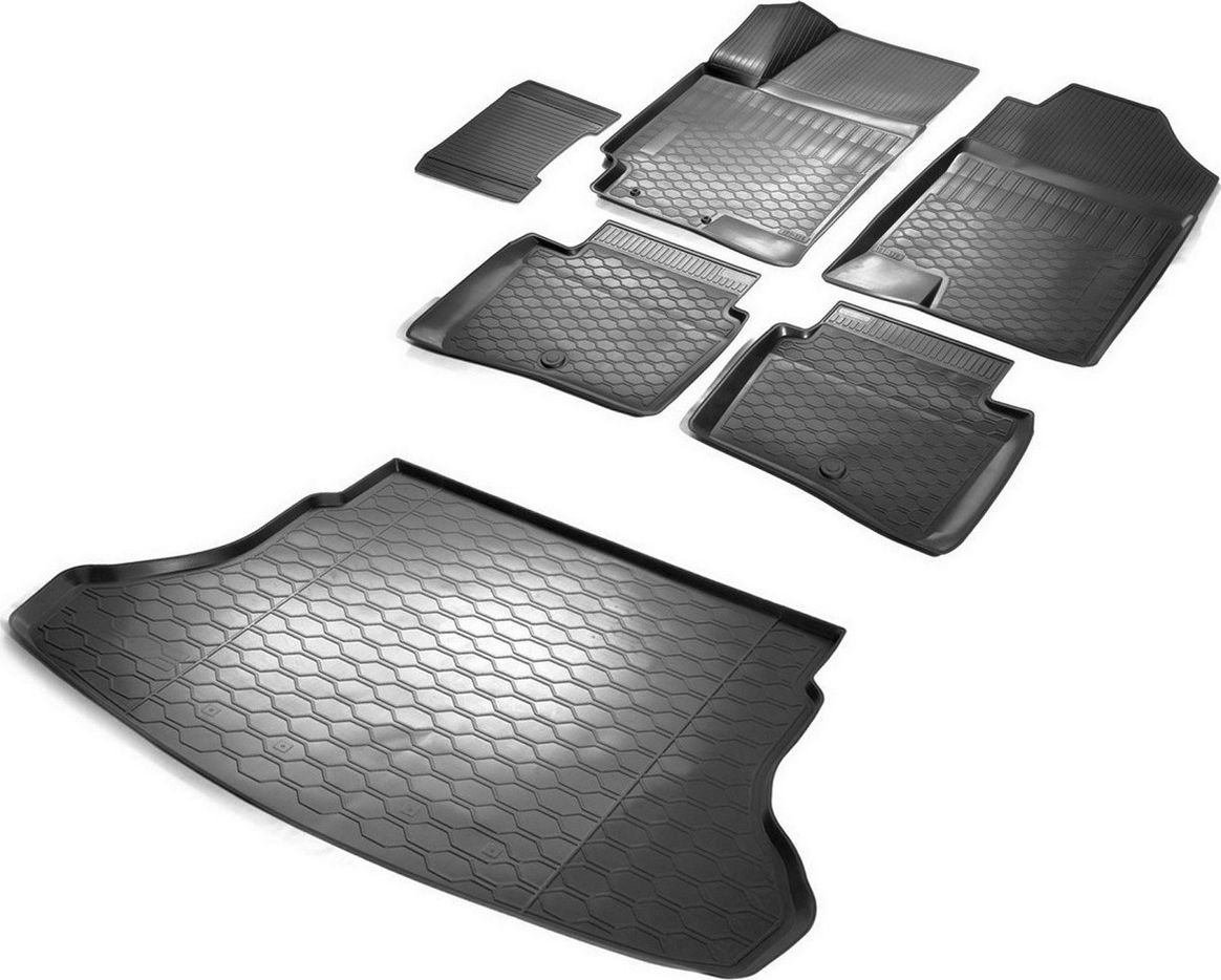 Комплект ковриков Rival для салона и багажника Kia Rio IV седан 2017-2020 2020-2026. Артикул K12305007-8