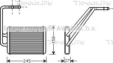Радиатор отопителя (печки) AVA для Hyundai Coupe I (RD) 1996-2002. Артикул HY6121