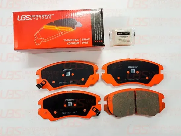 Тормозные колодки для CHERRY TIGGO 7 / 7pro / 8pro / HYUNDAI/KIA SOUL 09-/TUCSON (UBS) UBS. Артикул B1103021