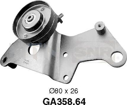 Натяжной ролик (натяжитель) приводного поликлинового ремня NTN / SNR. Артикул GA358.64